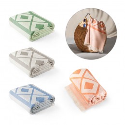 MALEK. Prosop multifuncțional și de baie (350g/m²) din bumbac ușor și rezistent, Verde - 99046-109
