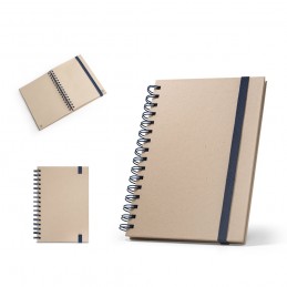 PROUST. Caiet A5 cu inele, cu copertă tare, fabricat din hârtie din trestie de zahăr cu pagini simple, Albastru - 93287-104
