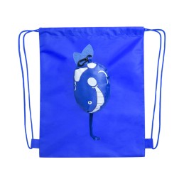 Kissa. Foldable Drawstring Bag (MAKITO 4788 ) - BLUE