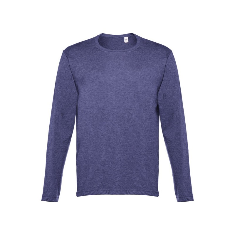 BUCHAREST. Tricou cu mânecă lungă bărbați 30124.94-L, Albastru melange BUCHAREST. Tricou cu mânecă lungă bărbați 30124.94-L, Albastru melange
