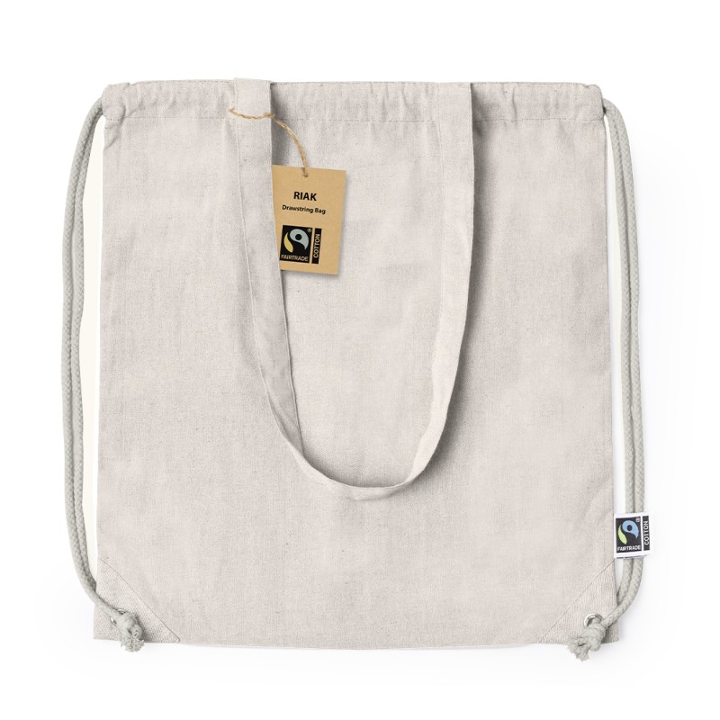 Riak Fairtrade. Drawstring Bag (MAKITO 20776 ) - NATURAL Riak Fairtrade. Drawstring Bag (MAKITO 20776 ) - NATURAL