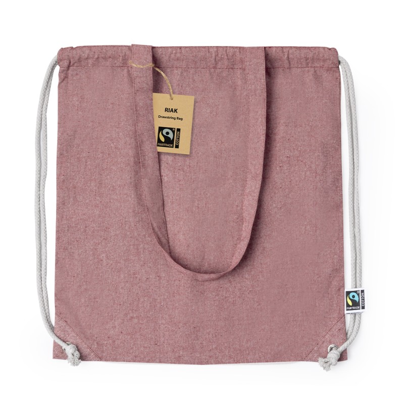 Riak Fairtrade. Drawstring Bag (MAKITO 20776 ) - RED Riak Fairtrade. Drawstring Bag (MAKITO 20776 ) - RED